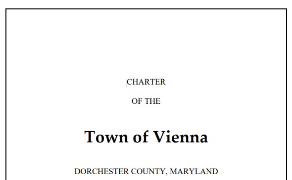 Vienna Town Charter