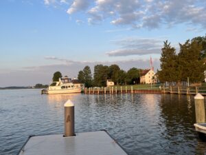Boat on waterfront