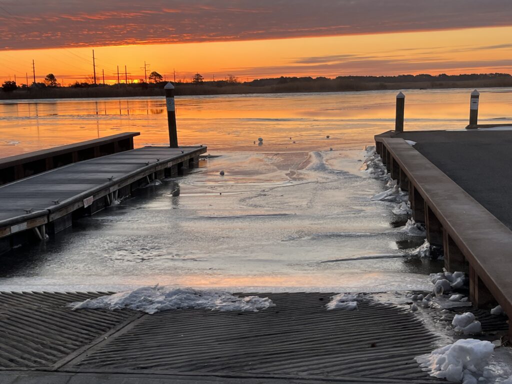 Vienna's frozen boat ramp