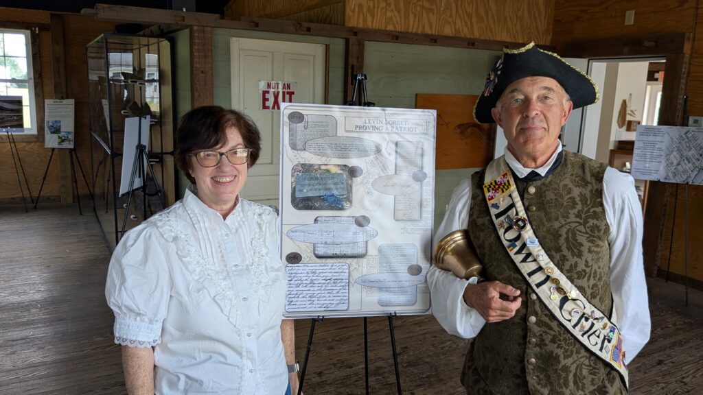 Docent Kathryn Masten and Town Crier David Rose